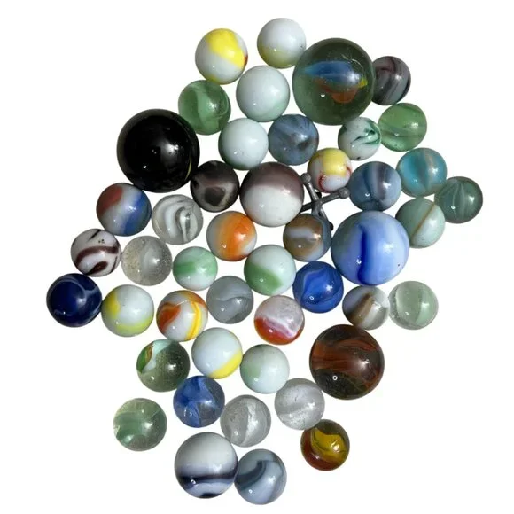 marbles vintage lot assortment of different types and colors 200 marble Pieces - Picture 11 of 15